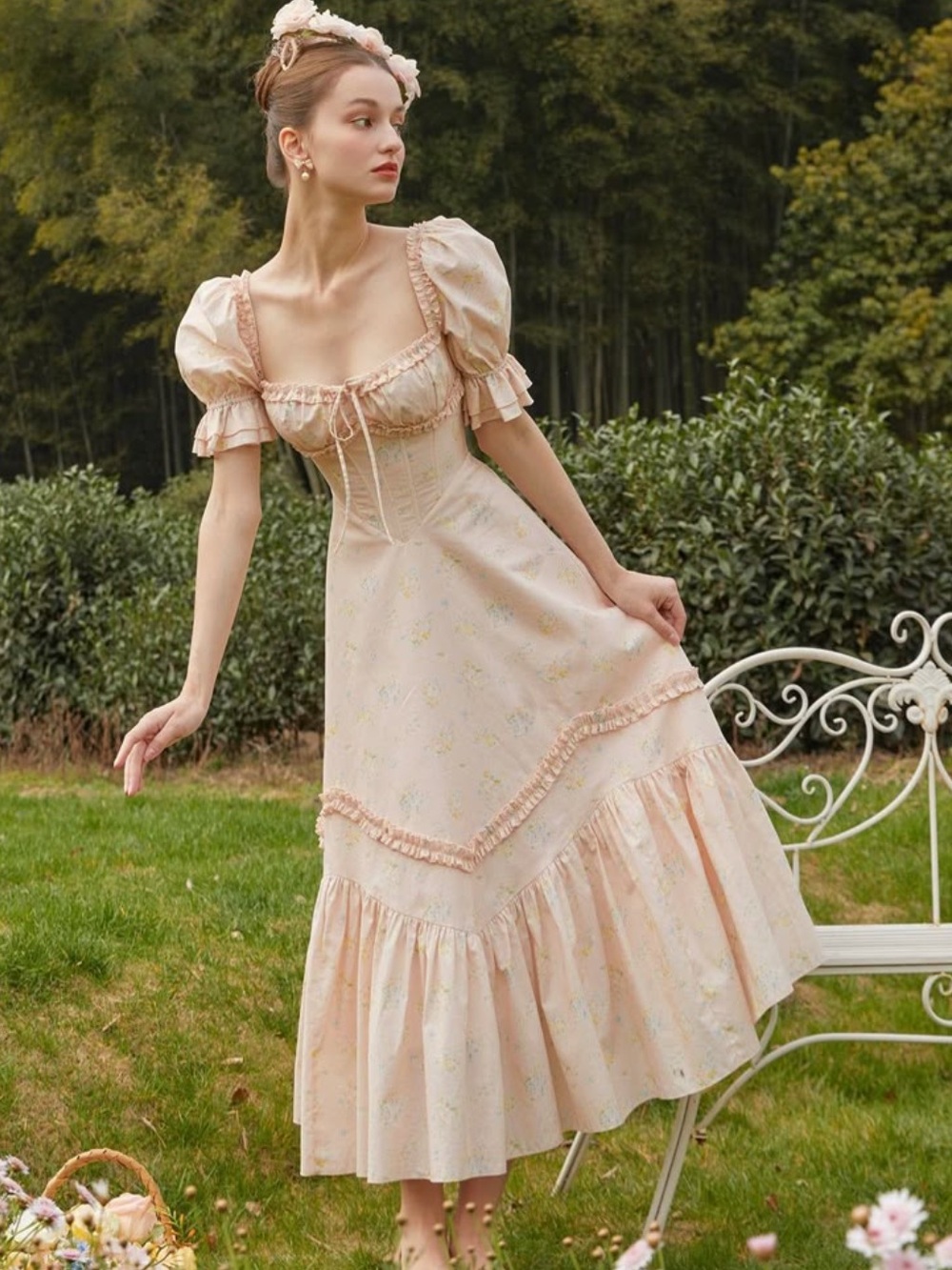 Lacemade the Fairy of Pink Pedals cottagecore dress